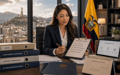 Obligaciones societarias en Ecuador: qué debe tener al día una compañía después de constituirse
