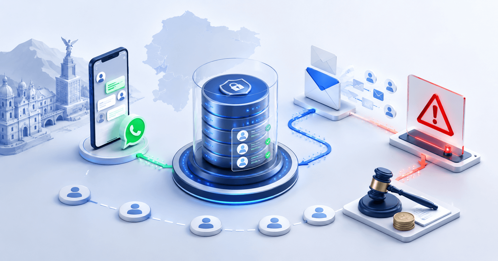 Campañas de E-mail y WhatsApp en Ecuador: ¿tu base de datos puede convertirse en una multa?