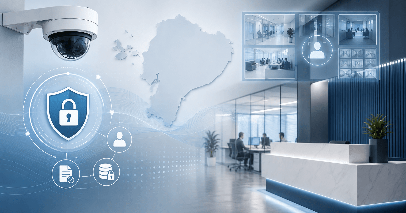 Cámaras de seguridad y videovigilancia en empresas: requisitos LOPDP en Ecuador